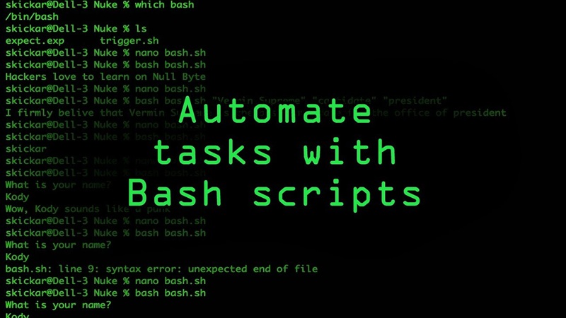 vì sao nên sử dụng bash scripts